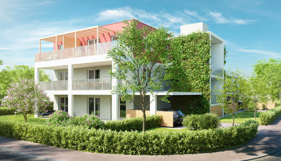 Außenansicht Wohnungsprojekt Neufeld North Gate